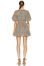 Matteau Shirred Plunge Mini Dress in Chamomile, view 3, click to view large image.