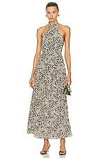 Matteau Scarf Halter Dress in Paisley, view 1, click to view large image.