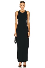 Matteau Open Back Knit Dress in Black, view 2, click to view large image.