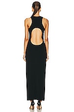 Matteau Open Back Knit Dress in Black, view 4, click to view large image.