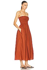 Matteau Shirred Bodice Dress in Sienna, view 2, click to view large image.