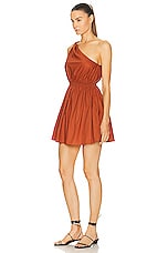 Matteau Twist Shoulder Mini Dress in Sienna, view 3, click to view large image.
