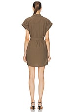 Matteau Mini Shirt Dress in Olive, view 3, click to view large image.