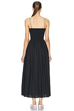 Matteau Shirred Bodice Dress in Black, view 3, click to view large image.