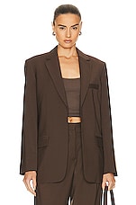 Matteau Relaxed Tailored Blazer in Coffee, view 1, click to view large image.