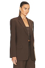 Matteau Relaxed Tailored Blazer in Coffee, view 2, click to view large image.