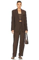 Matteau Relaxed Tailored Blazer in Coffee, view 4, click to view large image.