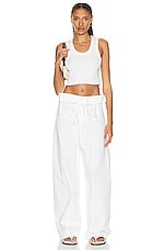 Matteau Fisherman Drawcord Pant in White, view 4, click to view large image.