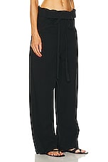 Matteau Fisherman Drawcord Pant in Black, view 2, click to view large image.