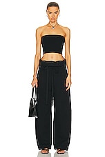 Matteau Fisherman Drawcord Pant in Black, view 4, click to view large image.