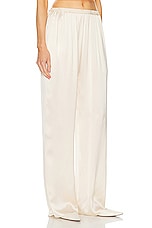 Matteau Relaxed Satin Pant in Ivory, view 2, click to view large image.