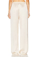 Matteau Relaxed Satin Pant in Ivory, view 3, click to view large image.