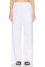Matteau Drawcord Pant in White, view 1, click to view large image.