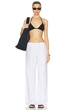 Matteau Drawcord Pant in White, view 4, click to view large image.
