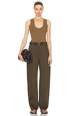 Matteau Utility Trouser in Olive, view 4, click to view large image.