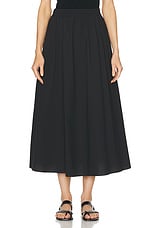 Matteau Relaxed Everyday Skirt in Black, view 1, click to view large image.
