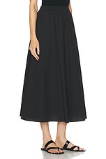 Matteau Relaxed Everyday Skirt in Black, view 2, click to view large image.