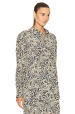Matteau Long Sleeve Silk Shirt in Paisley, view 3, click to view large image.