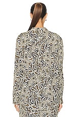 Matteau Long Sleeve Silk Shirt in Paisley, view 4, click to view large image.