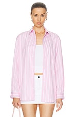 Matteau Classic Stripe Shirt in Sorbet Stripe, view 1, click to view large image.