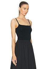 Matteau Everyday Singlet Top in Black, view 2, click to view large image.
