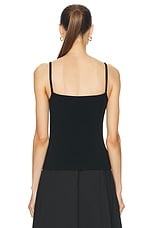 Matteau Everyday Singlet Top in Black, view 3, click to view large image.
