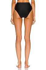 Matteau High Waist Bikini Bottom in Black, view 3, click to view large image.