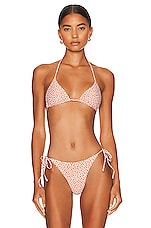 Matteau String Triangle Bikini Top in Starflower, view 1, click to view large image.