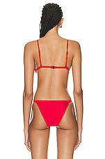 Matteau Petite Triangle Bikini Top in Rosso, view 3, click to view large image.