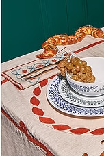 Misette Embroidered Linen Placemats Set Of 4 in Weave Red, view 3, click to view large image.