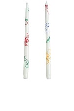 Misette Hand Painted Taper Candles Set Of 2 in Fruits & Veggies, view 1, click to view large image.
