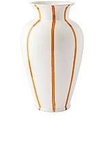 Misette Large Hand Painted Vase in Amber, view 1, click to view large image.