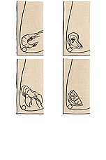 Misette Embroidered Linen Napkins Set Of 4 in Line Drawing, view 1, click to view large image.
