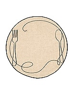 Misette Embroidered Linen Placemats Set Of 4 in Line Drawing, view 1, click to view large image.