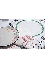 Misette Embroidered Linen Placemats Set Of 4 in Blue & Green, view 3, click to view large image.