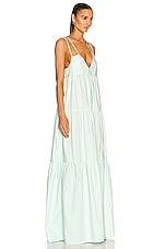 MATTHEW BRUCH Cross Strap Maxi Dress in Seafoam, view 2, click to view large image.