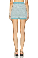 MATTHEW BRUCH Tweed Knit Hot Short in Seafoam, view 3, click to view large image.