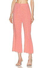 MATTHEW BRUCH Flare Pant in Red Melange Linen, view 1, click to view large image.