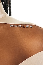Mugler Gloved Catsuit in Powder & Nude 02, view 6, click to view large image.