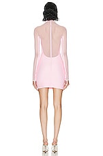 Mugler Laser Cut Corset Dress in Pink, view 3, click to view large image.