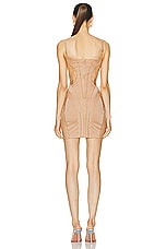 Mugler Bustier Dress in Tan, view 3, click to view large image.