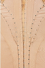 Mugler Bustier Dress in Tan, view 4, click to view large image.