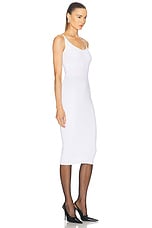 Mugler Tank Midi Dress in Off White, view 2, click to view large image.