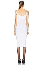 Mugler Tank Midi Dress in Off White, view 3, click to view large image.