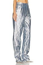 Mugler Spiral Baggy Jean in Chrome, view 2, click to view large image.