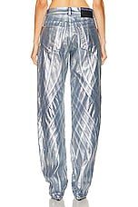 Mugler Spiral Baggy Jean in Chrome, view 3, click to view large image.