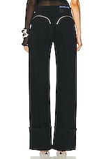 Mugler Baggy Wide Leg in Black, view 3, click to view large image.