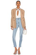 Mugler Spiral Panel Skinny in Pale Blue, view 4, click to view large image.
