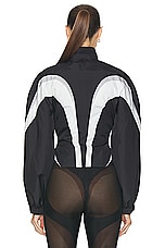 Mugler Bomber Jacket in Black, view 3, click to view large image.