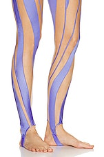Mugler Spiral Illusion Legging in Lilac & Nude 01, view 6, click to view large image.